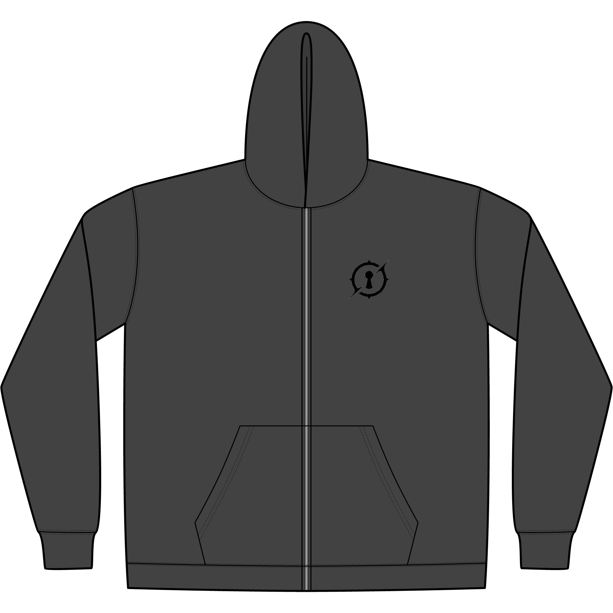 Unisex Relax Faded Zip Hood