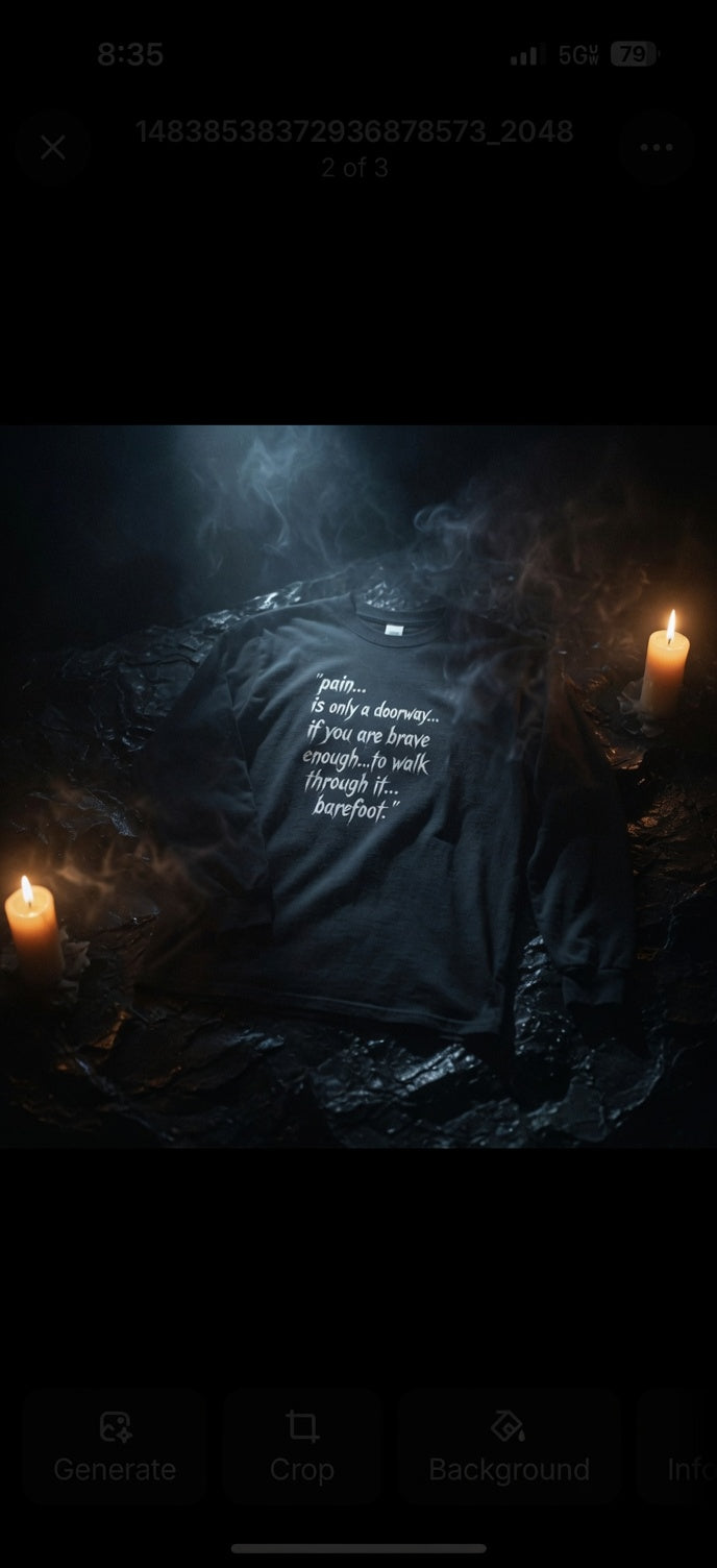 Pain is a Doorway Witch Sigil Unisex Long Sleeve T-Shirt